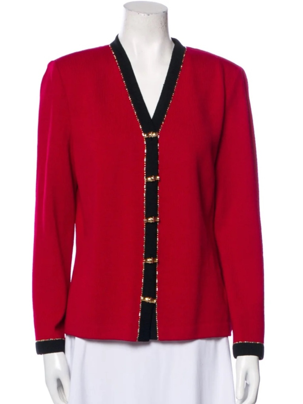 St. John Collection Red and Black Evening Jacket